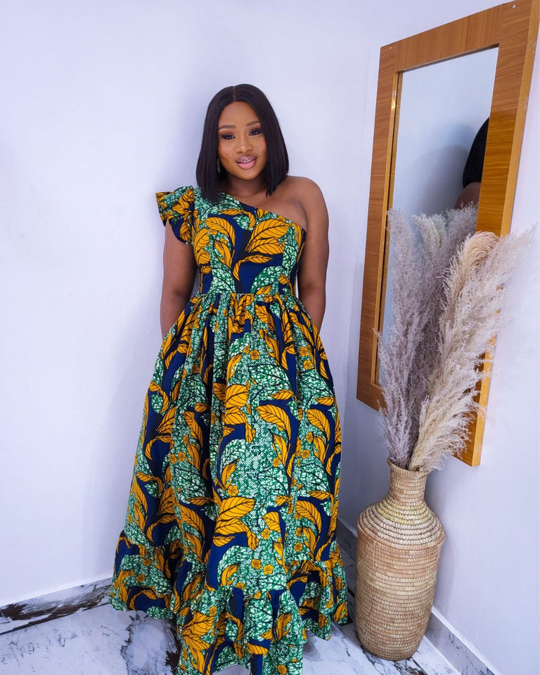 MAKE IT YOURS) BOLA MAXI Ankara Dress Nahla Brand MAKE IT YOURS) BOLA MAXI Ankara Dress Nahla Brand