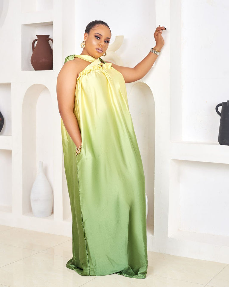 Rich Aunty Luxe OMBRE Kaftan -Green