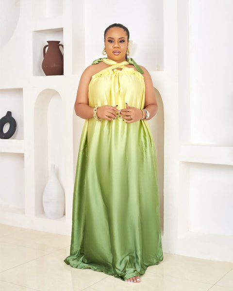 Rich Aunty Luxe OMBRE Kaftan -Green