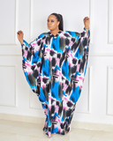 Rich Aunty Luxe Crystals Kaftan - blue