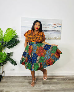 Gbemi Crop Top and skirt  set