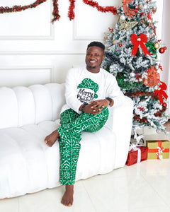 Emerald Afrocentric Christmas Pyjamas - Male