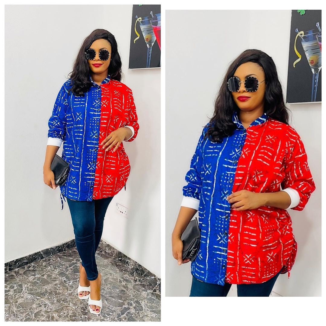How to cut ankara kimono jacket with curved front slit, Detailed tutorial
