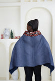 Osayi two way African Print Collared Poncho Cape