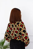 EBELE African Print Bomber Jacket -Red