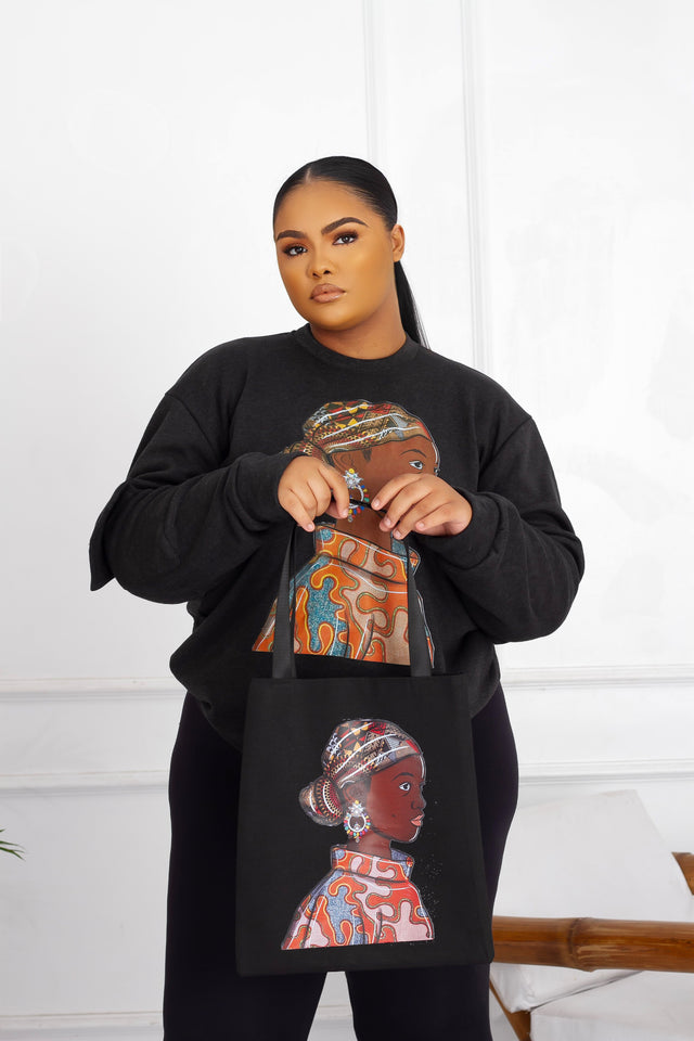 STARE African inspired sweatshirt - Dark grey