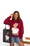 Amope African Inspired Illustration sweatshirt - Burgundy