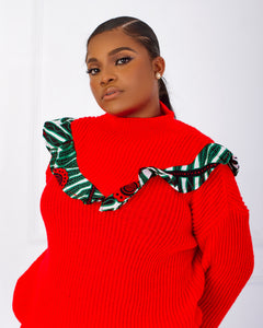 Afua Premium handmade Knitwear with Ankara