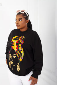 Adeola African Print Silhouette Sweatshirt